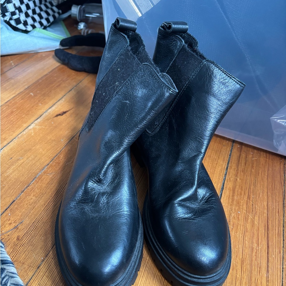 Lucky Brand Black Leather Boots